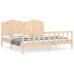 Estructura de cama sin colchón madera maciza de pino 200x200 cm