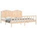 Estructura de cama sin colchón madera maciza de pino 200x200 cm