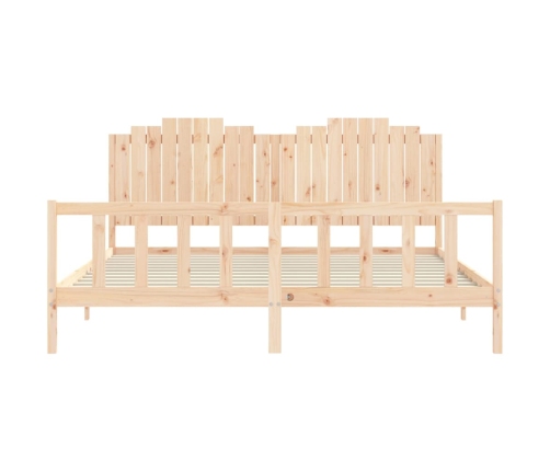Estructura de cama sin colchón madera maciza de pino 200x200 cm