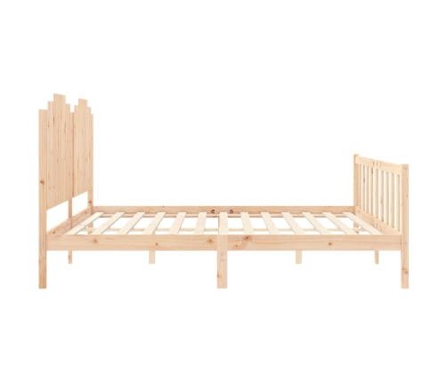 Estructura de cama sin colchón madera maciza de pino 200x200 cm