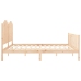 Estructura de cama sin colchón madera maciza de pino 200x200 cm