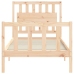 Estructura de cama con cabecero madera maciza