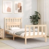 Estructura de cama con cabecero madera maciza