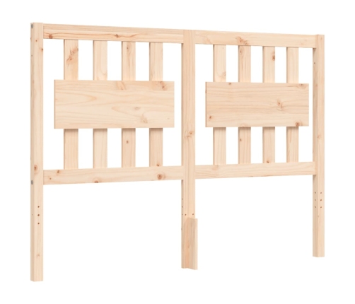 Estructura de cama sin colchón madera maciza de pino 140x190 cm