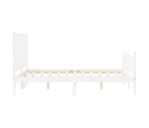 Estructura de cama sin colchón madera de pino blanca 120x200 cm