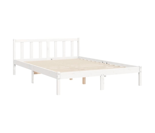 Estructura de cama sin colchón madera de pino blanca 120x200 cm