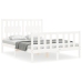 Estructura de cama sin colchón madera de pino blanca 140x200 cm