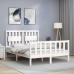 Estructura de cama sin colchón madera de pino blanca 140x200 cm