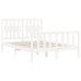 Estructura de cama sin colchón madera de pino blanca 140x200 cm