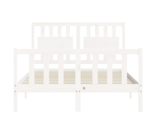 Estructura de cama sin colchón madera de pino blanca 140x200 cm