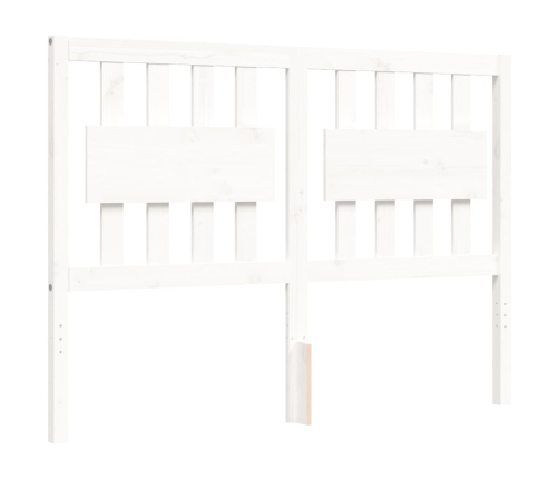 Estructura de cama sin colchón madera de pino blanca 140x200 cm