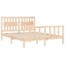 Estructura de cama de matrimonio con cabecero madera maciza
