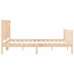 Estructura de cama de matrimonio con cabecero madera maciza