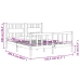 Estructura de cama matrimonio con cabecero madera maciza gris