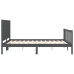 Estructura de cama matrimonio con cabecero madera maciza gris