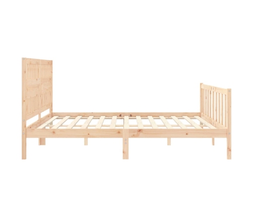 Estructura de cama sin colchón madera maciza de pino 200x200 cm