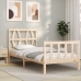 Estructura de cama individual con cabecero madera maciza