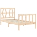 Estructura de cama individual con cabecero madera maciza