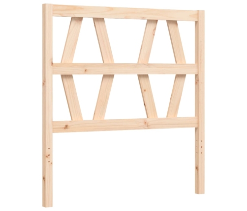 Estructura de cama individual con cabecero madera maciza