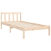 Estructura de cama individual con cabecero madera maciza