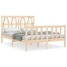 Estructura de cama sin colchón madera maciza de pino 140x190 cm