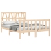 Estructura de cama sin colchón madera maciza de pino 140x190 cm