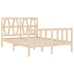 Estructura de cama sin colchón madera maciza de pino 140x190 cm