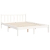 vidaXL Estructura de cama con cabecero madera maciza blanco 140x190 cm