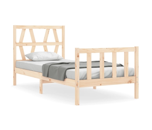 Estructura de cama sin colchón madera maciza de pino 90x200 cm