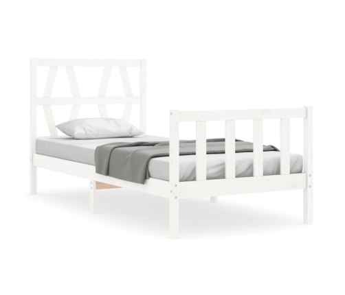 Estructura de cama sin colchón madera de pino blanca 90x200 cm