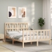 Estructura de cama sin colchón madera de pino blanca 140x200 cm