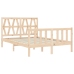 Estructura de cama sin colchón madera de pino blanca 140x200 cm