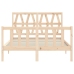 Estructura de cama sin colchón madera de pino blanca 140x200 cm