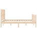 Estructura de cama sin colchón madera de pino blanca 140x200 cm