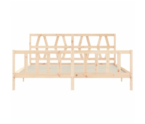 Estructura de cama sin colchón madera maciza de pino 200x200 cm