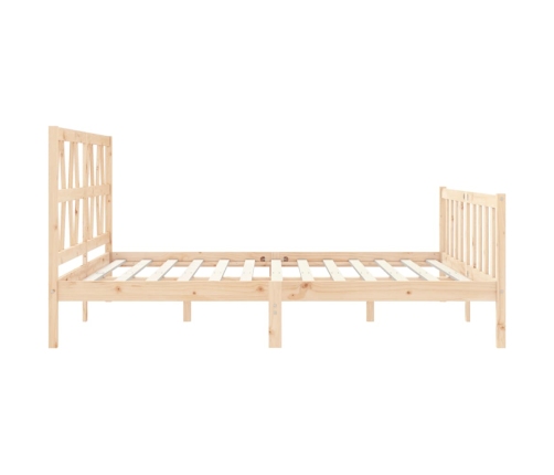 Estructura de cama sin colchón madera maciza de pino 200x200 cm