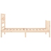 Estructura de cama individual con cabecero madera maciza