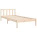 Estructura de cama individual con cabecero madera maciza