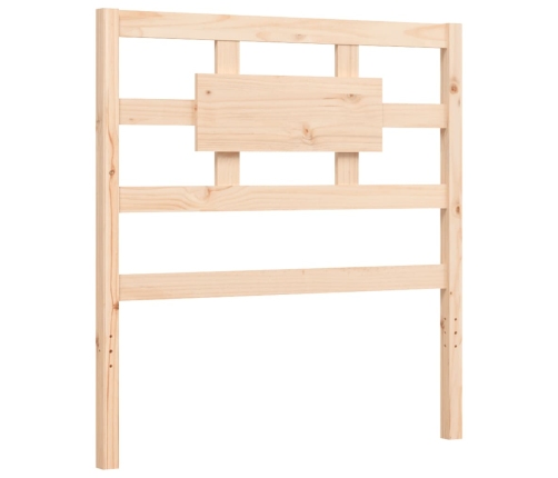 Estructura de cama individual con cabecero madera maciza