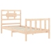 Estructura de cama con cabecero madera maciza