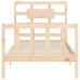 Estructura de cama con cabecero madera maciza