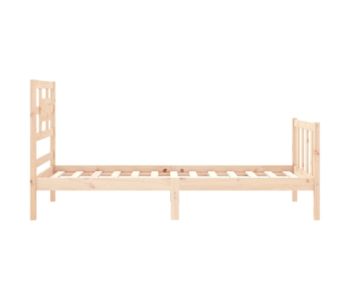 Estructura de cama con cabecero madera maciza