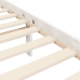 Estructura de cama con cabecero madera maciza blanco