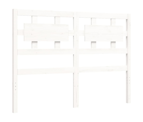 Estructura de cama sin colchón madera de pino blanca 140x190 cm