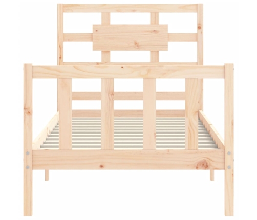 Estructura de cama sin colchón madera maciza de pino 90x200 cm