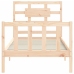 Estructura de cama sin colchón madera maciza de pino 90x200 cm
