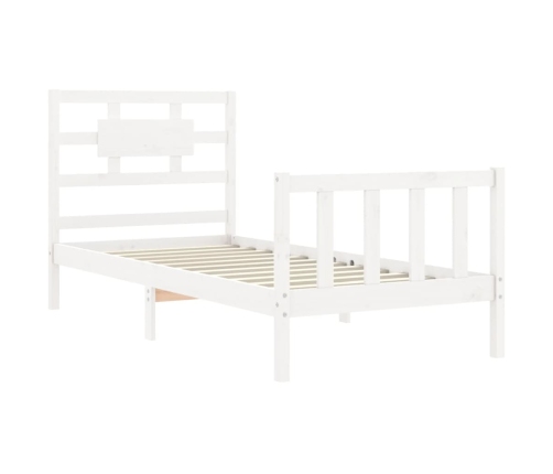 Estructura de cama sin colchón madera de pino blanca 90x200 cm