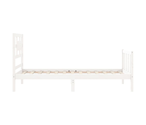 Estructura de cama sin colchón madera de pino blanca 90x200 cm