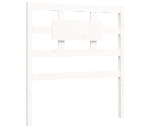 Estructura de cama sin colchón madera de pino blanca 90x200 cm