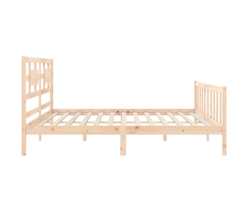 Estructura de cama sin colchón madera maciza de pino 200x200 cm